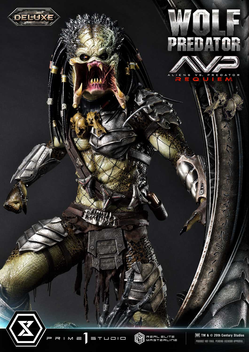 PRE-ORDER Prime1 Studio - Real Elite Masterline - Aliens vs. Predator: Requiem - Wolf Predator DX Bonus Ver. 1/3