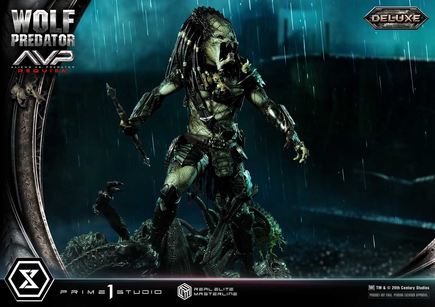 PRE-ORDER Prime1 Studio - Real Elite Masterline - Aliens vs. Predator: Requiem - Wolf Predator DX Bonus Ver. 1/3