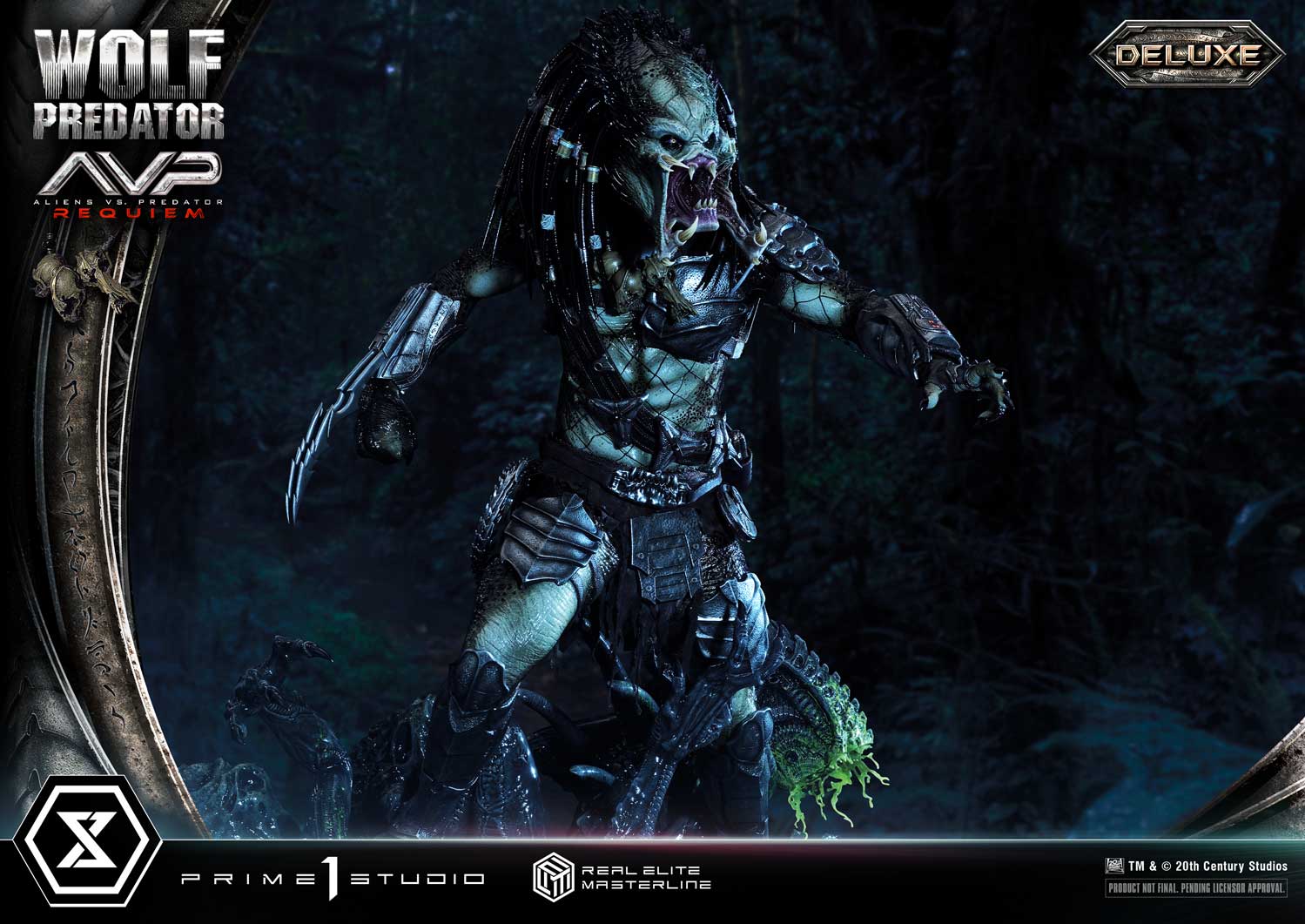 PRE-ORDER Prime1 Studio - Real Elite Masterline - Aliens vs. Predator: Requiem - Wolf Predator DX Bonus Ver. 1/3