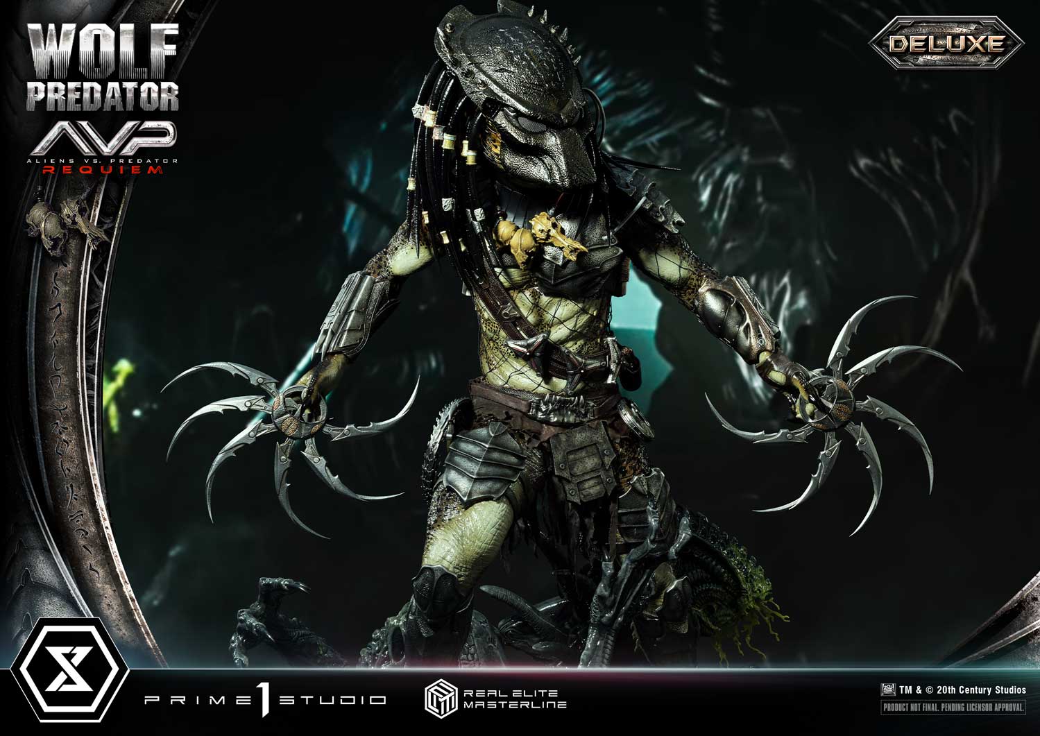 PRE-ORDER Prime1 Studio - Real Elite Masterline - Aliens vs. Predator: Requiem - Wolf Predator DX Bonus Ver. 1/3