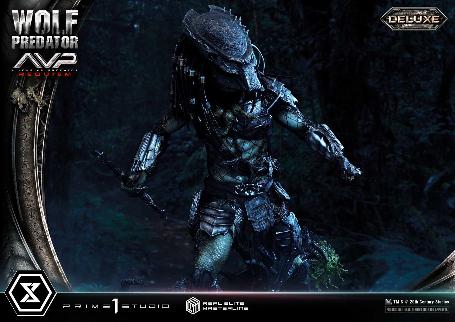 PRE-ORDER Prime1 Studio - Real Elite Masterline - Aliens vs. Predator: Requiem - Wolf Predator DX Bonus Ver. 1/3