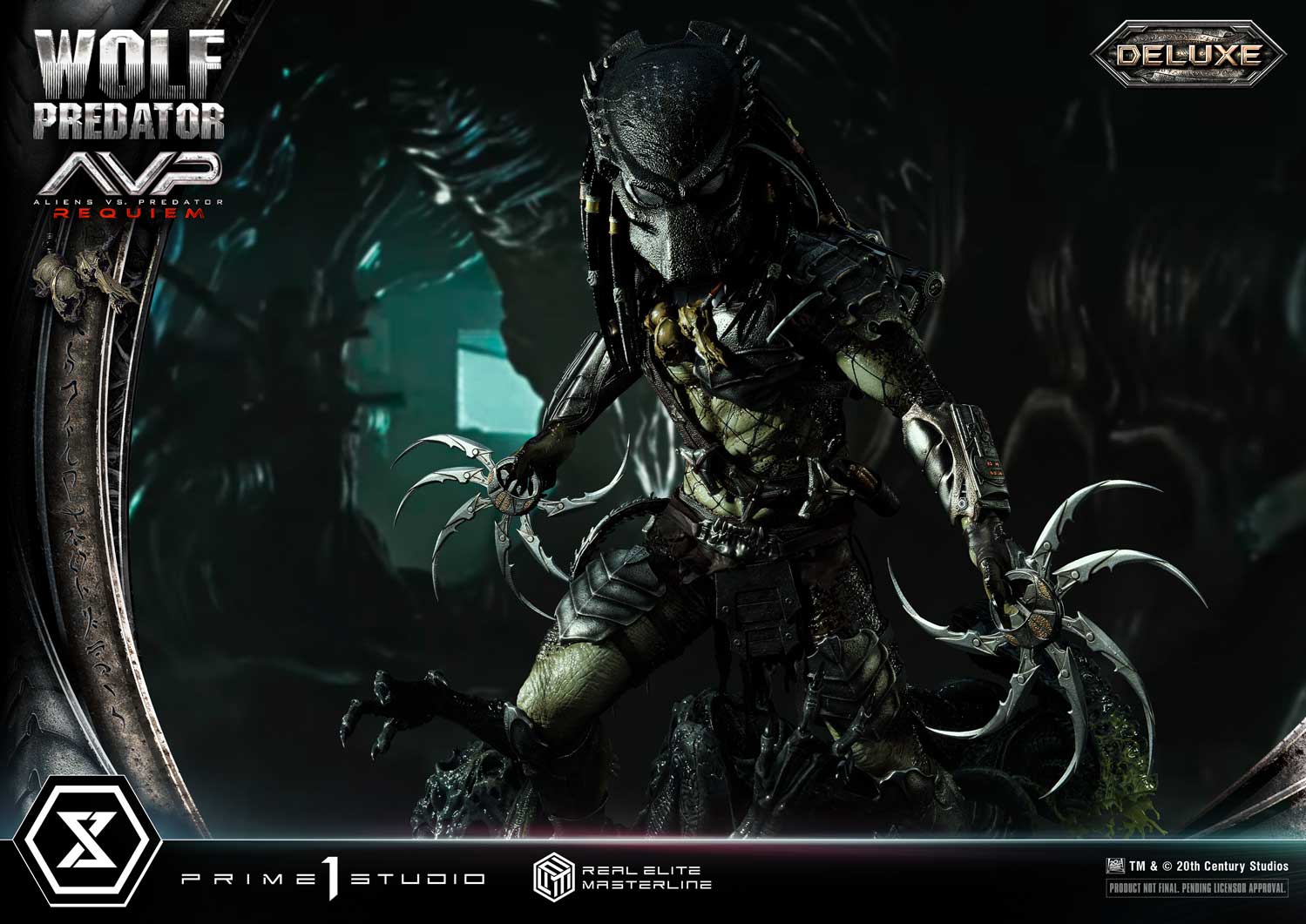 PRE-ORDER Prime1 Studio - Real Elite Masterline - Aliens vs. Predator: Requiem - Wolf Predator DX Bonus Ver. 1/3