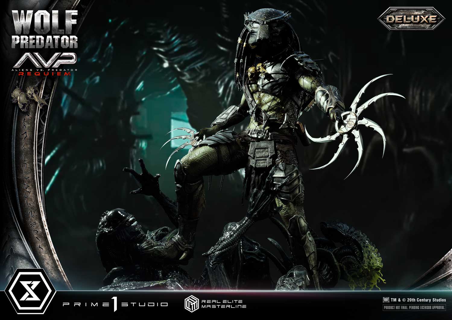 PRE-ORDER Prime1 Studio - Real Elite Masterline - Aliens vs. Predator: Requiem - Wolf Predator DX Bonus Ver. 1/3