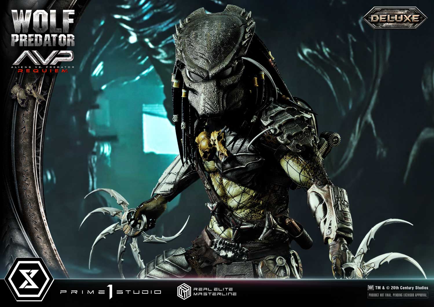 PRE-ORDER Prime1 Studio - Real Elite Masterline - Aliens vs. Predator: Requiem - Wolf Predator DX Bonus Ver. 1/3