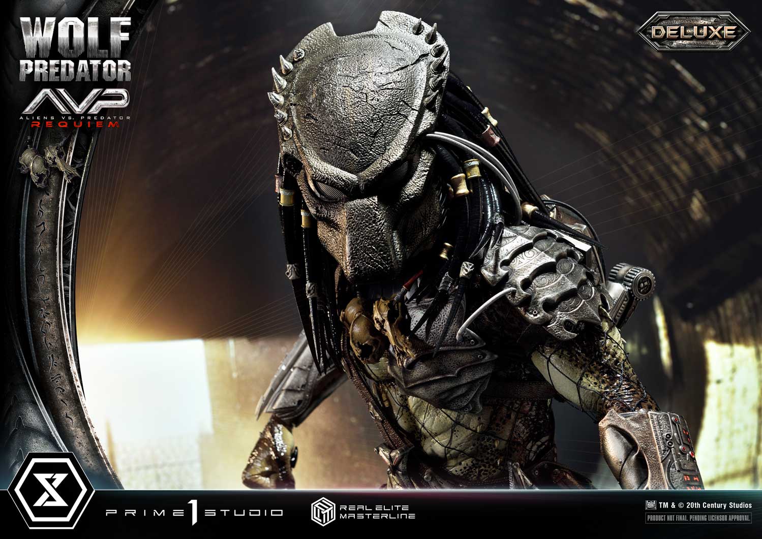 PRE-ORDER Prime1 Studio - Real Elite Masterline - Aliens vs. Predator: Requiem - Wolf Predator DX Bonus Ver. 1/3