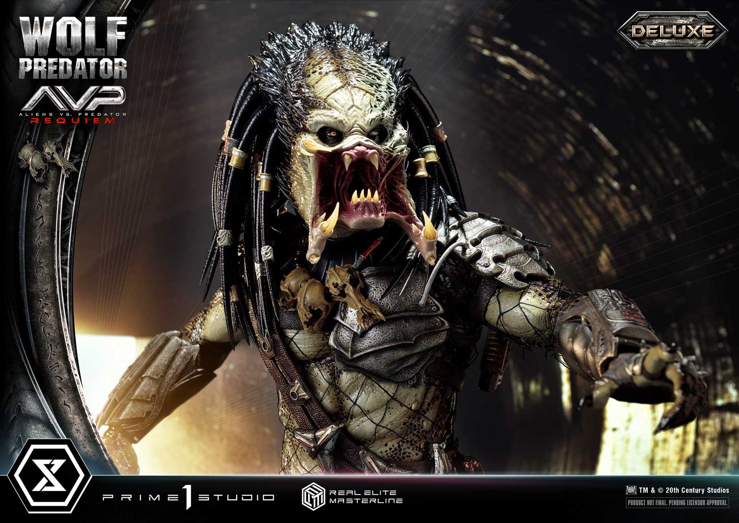 PRE-ORDER Prime1 Studio - Real Elite Masterline - Aliens vs. Predator: Requiem - Wolf Predator DX Bonus Ver. 1/3