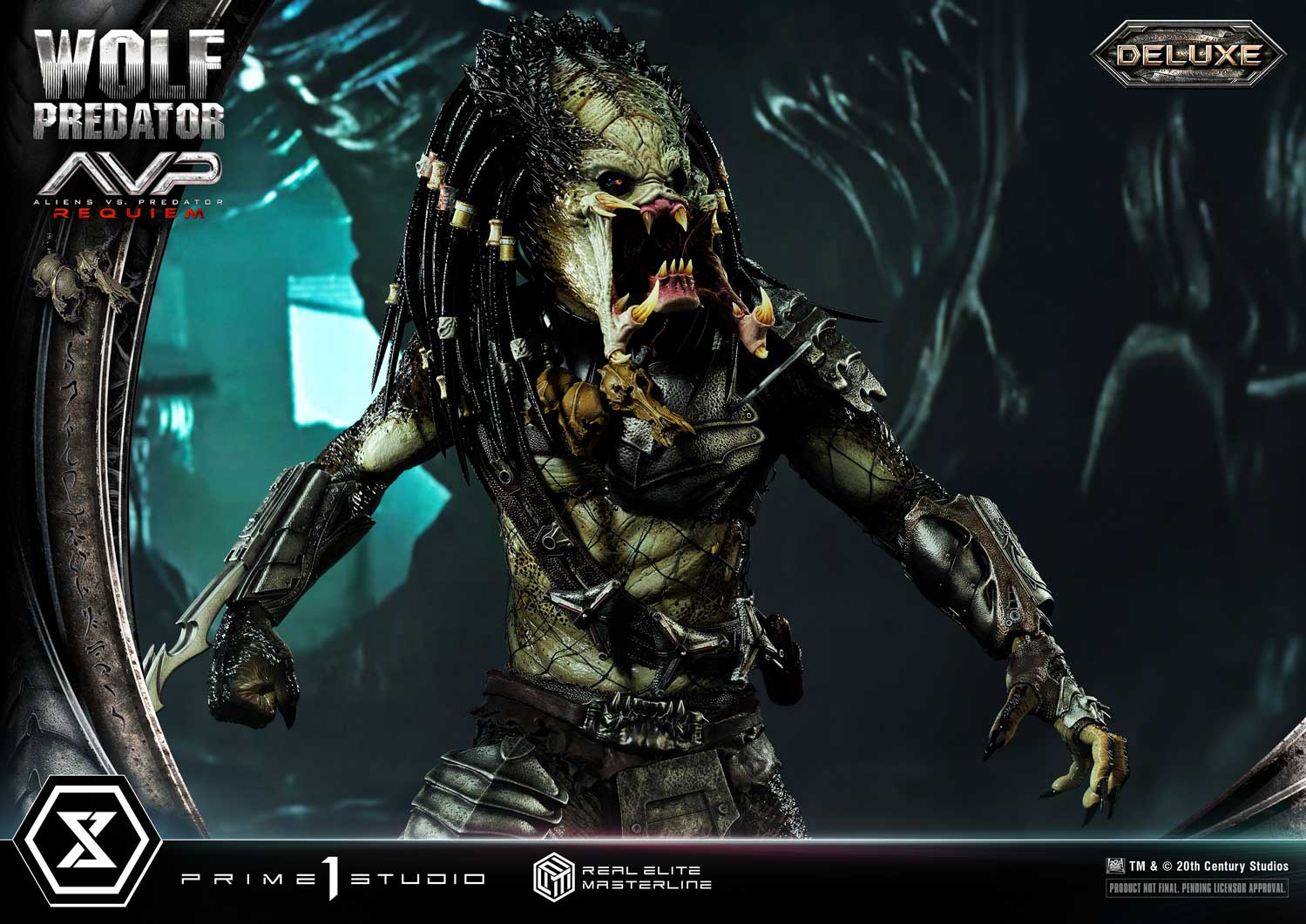PRE-ORDER Prime1 Studio - Real Elite Masterline - Aliens vs. Predator: Requiem - Wolf Predator DX Bonus Ver. 1/3