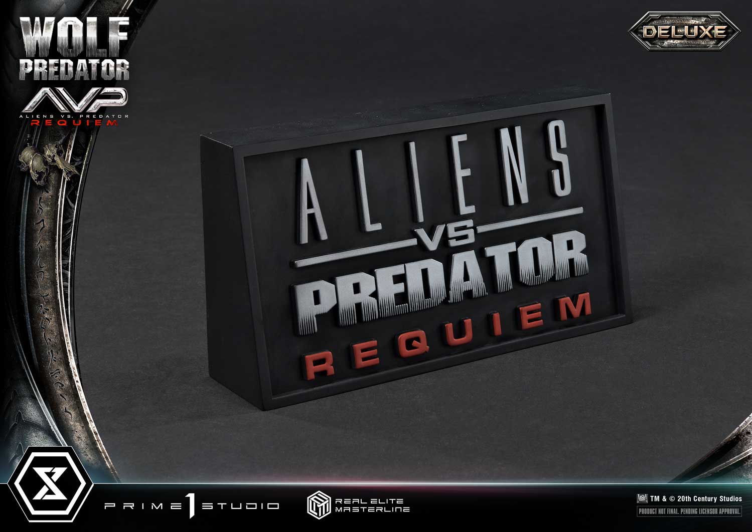 PRE-ORDER Prime1 Studio - Real Elite Masterline - Aliens vs. Predator: Requiem - Wolf Predator DX Bonus Ver. 1/3
