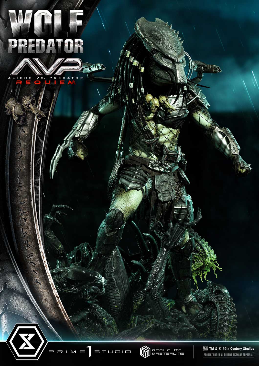 PRE-ORDER Prime1 Studio - Real Elite Masterline - Aliens vs. Predator: Requiem - Wolf Predator DX Bonus Ver. 1/3