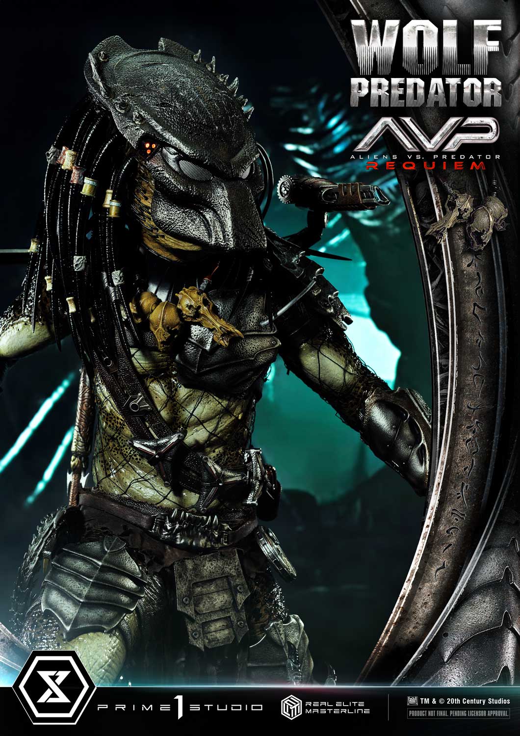 PRE-ORDER Prime1 Studio - Real Elite Masterline - Aliens vs. Predator: Requiem - Wolf Predator DX Bonus Ver. 1/3
