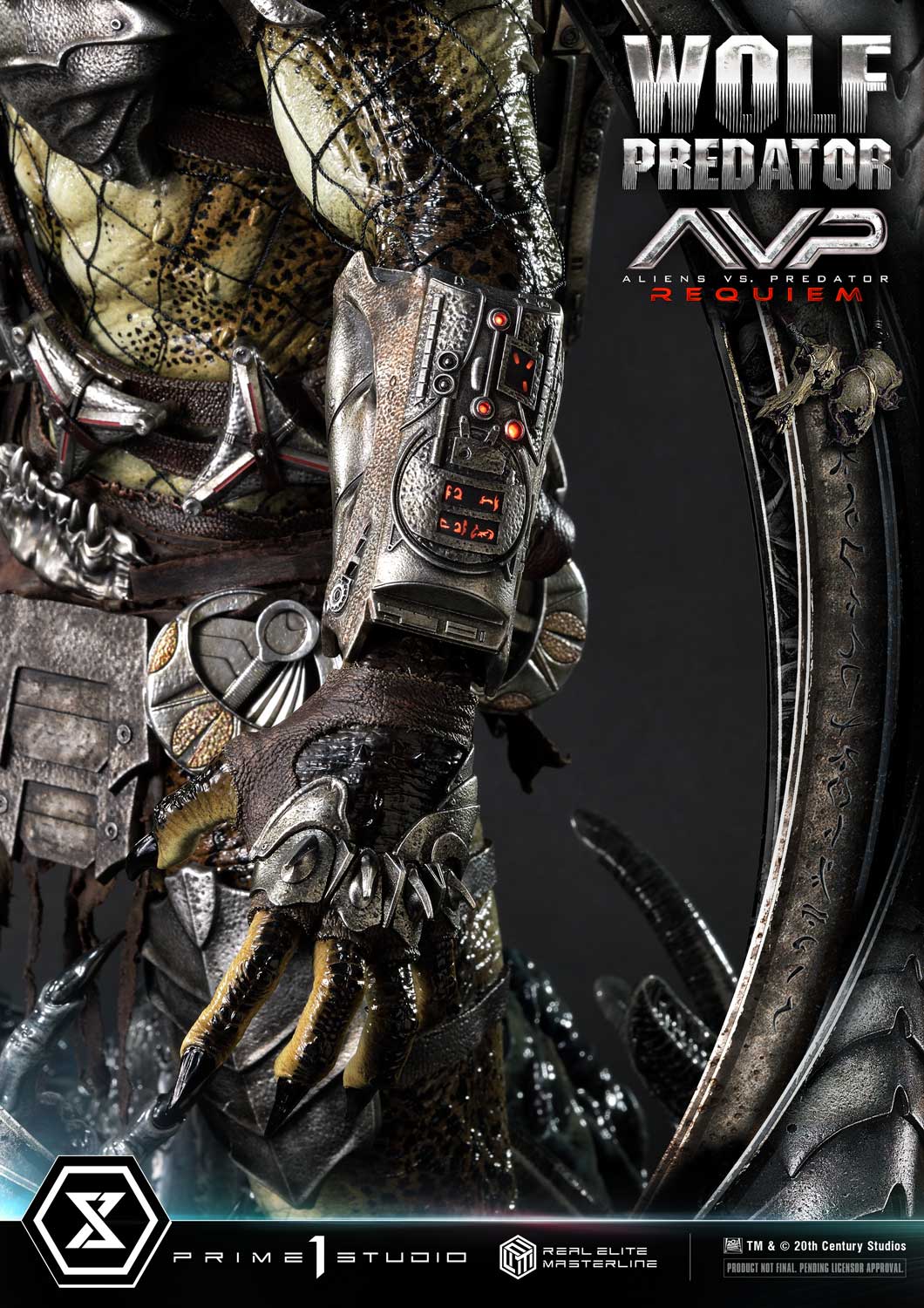 PRE-ORDER Prime1 Studio - Real Elite Masterline - Aliens vs. Predator: Requiem - Wolf Predator DX Bonus Ver. 1/3