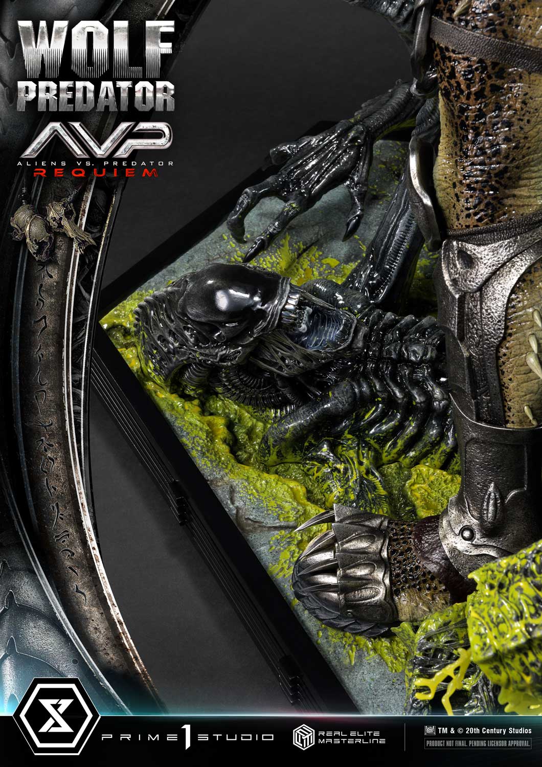 PRE-ORDER Prime1 Studio - Real Elite Masterline - Aliens vs. Predator: Requiem - Wolf Predator DX Bonus Ver. 1/3