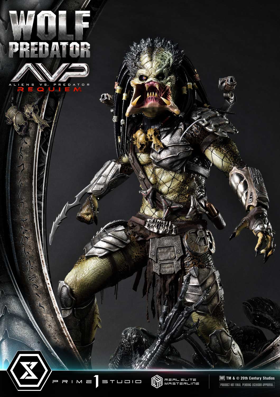 PRE-ORDER Prime1 Studio - Real Elite Masterline - Aliens vs. Predator: Requiem - Wolf Predator DX Bonus Ver. 1/3