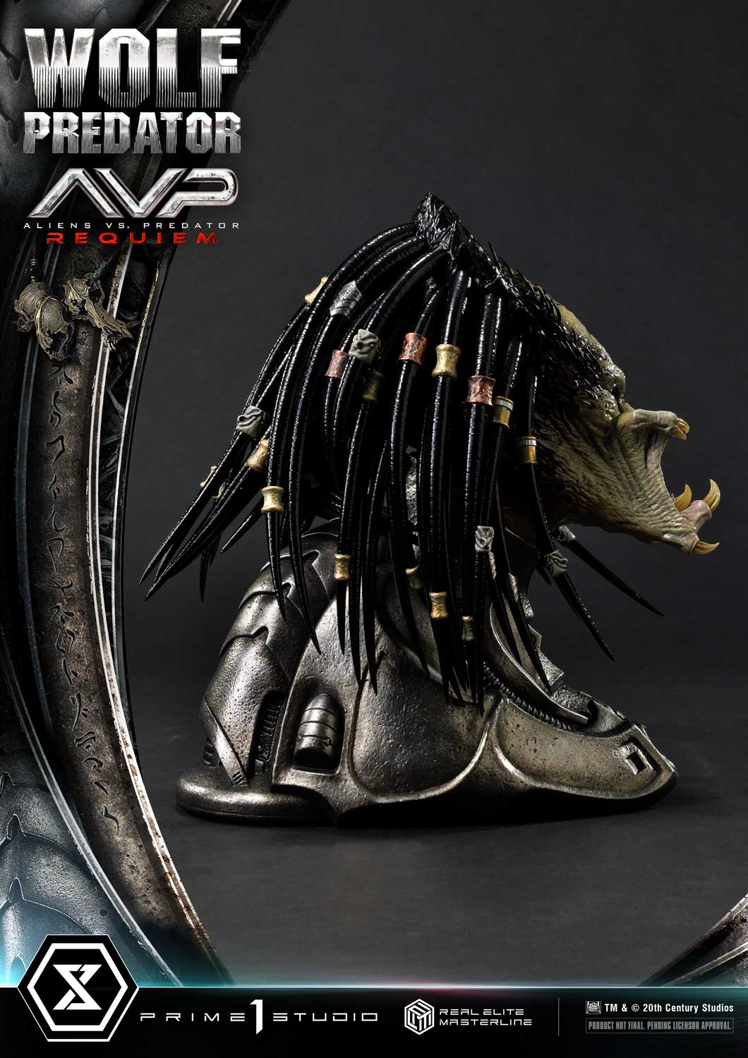 PRE-ORDER Prime1 Studio - Real Elite Masterline - Aliens vs. Predator: Requiem - Wolf Predator DX Bonus Ver. 1/3