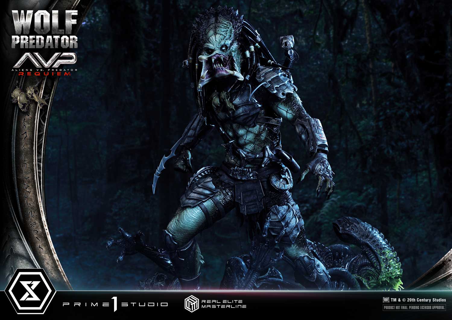 PRE-ORDER Prime1 Studio - Real Elite Masterline - Aliens vs. Predator: Requiem - Wolf Predator DX Bonus Ver. 1/3