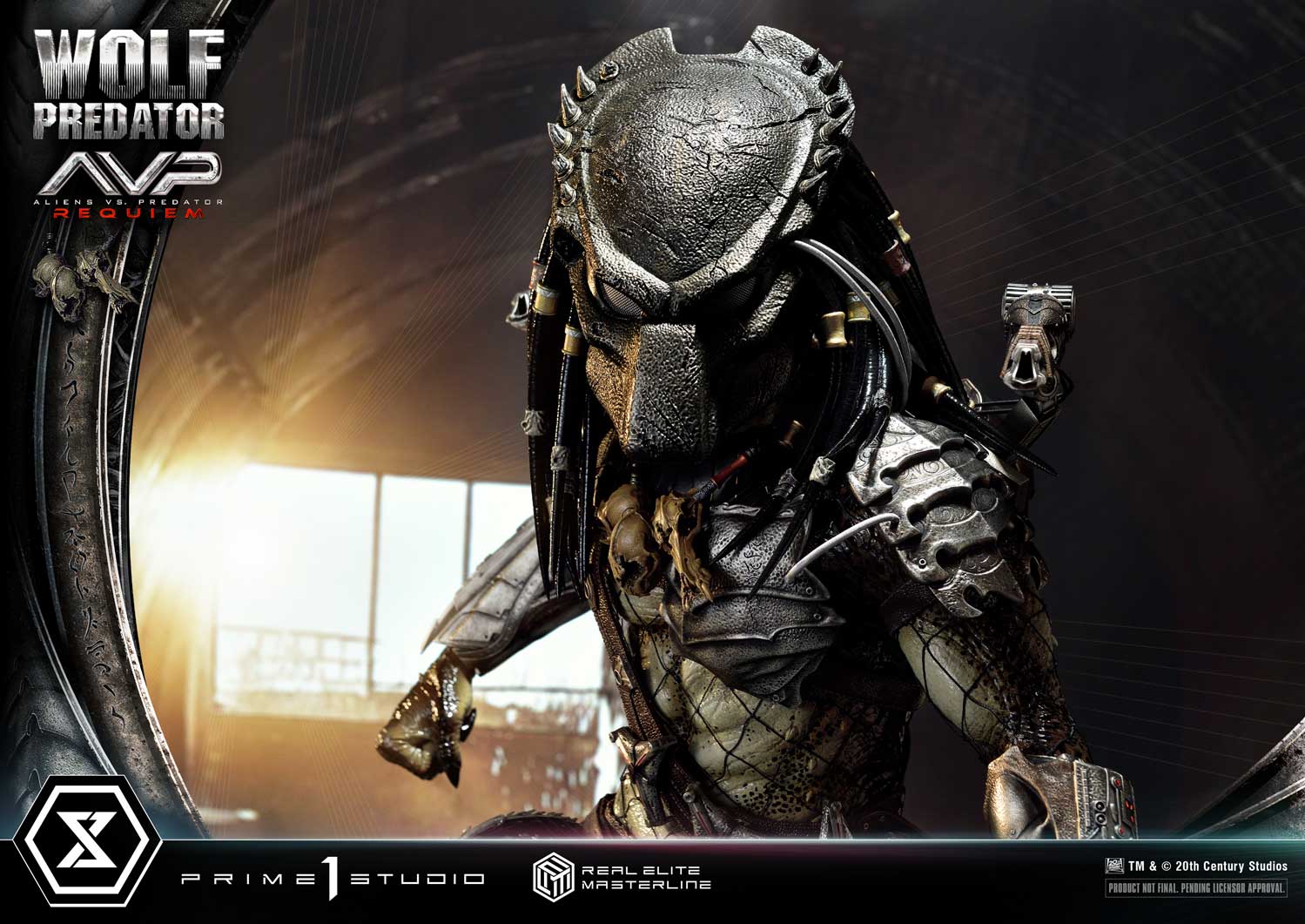 PRE-ORDER Prime1 Studio - Real Elite Masterline - Aliens vs. Predator: Requiem - Wolf Predator DX Bonus Ver. 1/3