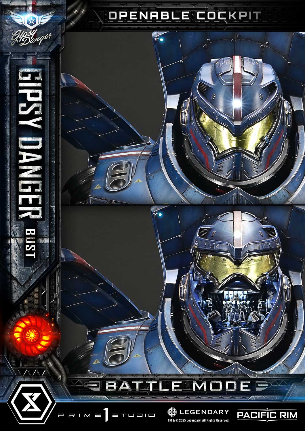 PRE-ORDER Prime1 Studio - Life Size Bust Pacific Rim (Film) Gipsy Danger Battle Mode