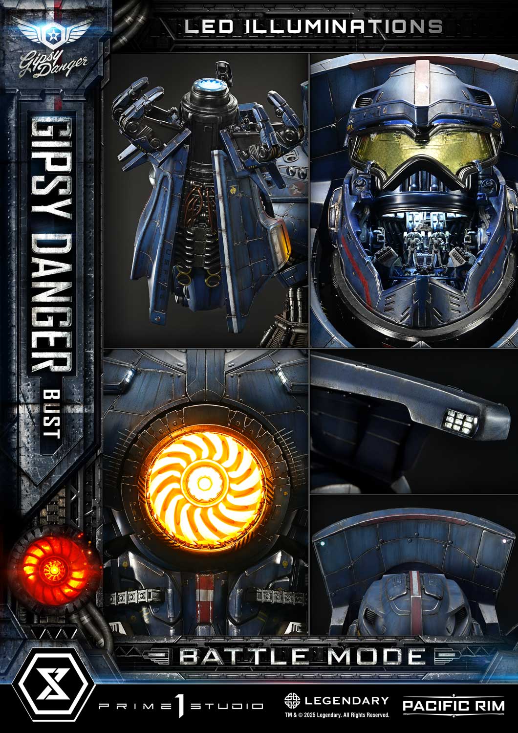 PRE-ORDER Prime1 Studio - Life Size Bust Pacific Rim (Film) Gipsy Danger Battle Mode