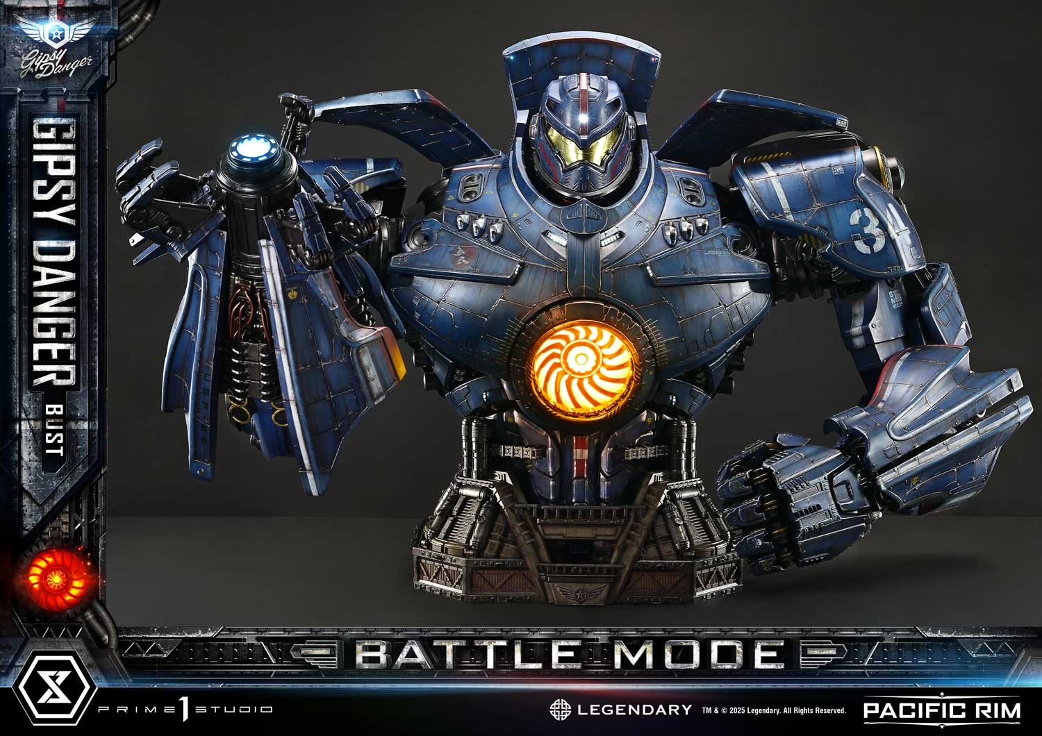 PRE-ORDER Prime1 Studio - Life Size Bust Pacific Rim (Film) Gipsy Danger Battle Mode