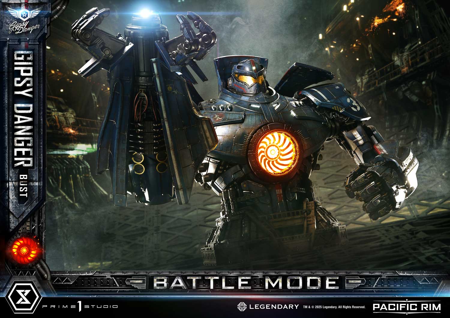 PRE-ORDER Prime1 Studio - Life Size Bust Pacific Rim (Film) Gipsy Danger Battle Mode