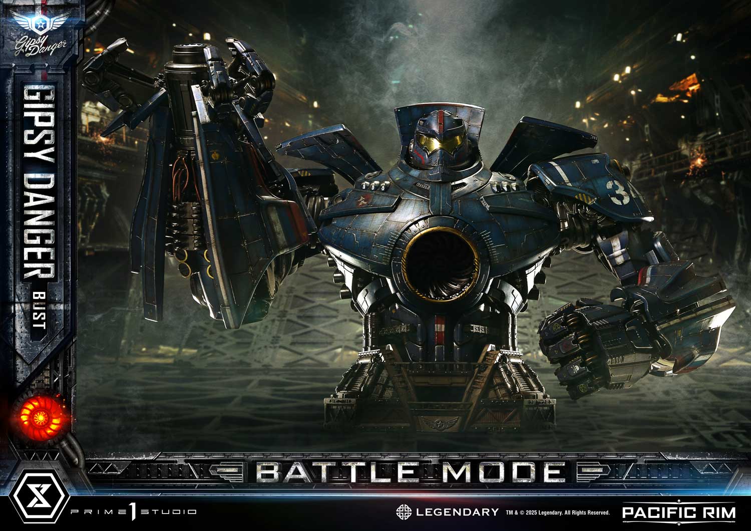 PRE-ORDER Prime1 Studio - Life Size Bust Pacific Rim (Film) Gipsy Danger Battle Mode