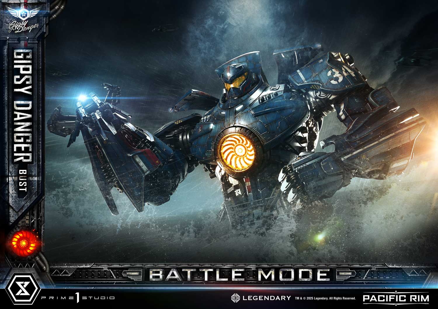 PRE-ORDER Prime1 Studio - Life Size Bust Pacific Rim (Film) Gipsy Danger Battle Mode