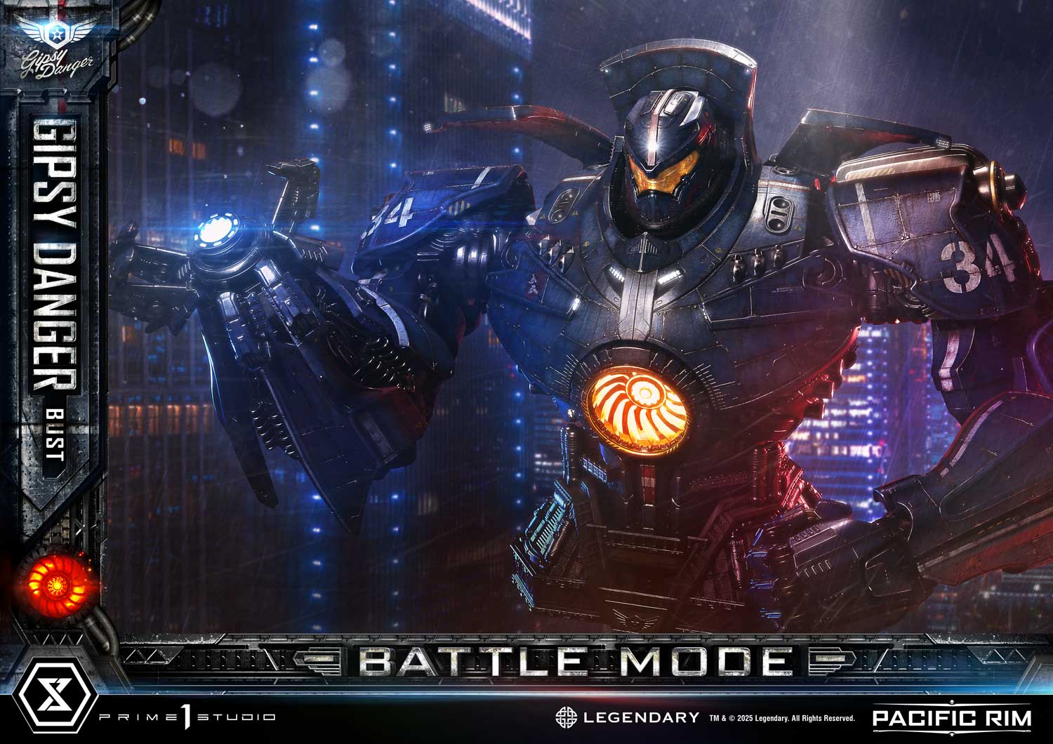 PRE-ORDER Prime1 Studio - Life Size Bust Pacific Rim (Film) Gipsy Danger Battle Mode