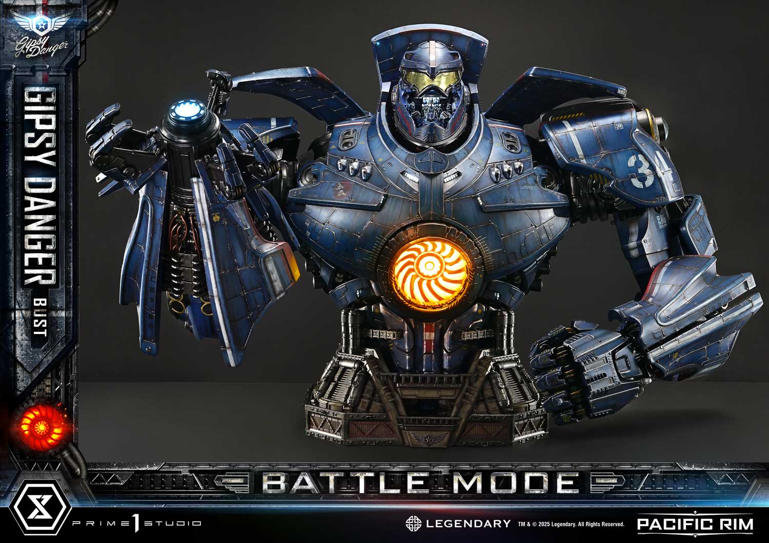 PRE-ORDER Prime1 Studio - Life Size Bust Pacific Rim (Film) Gipsy Danger Battle Mode