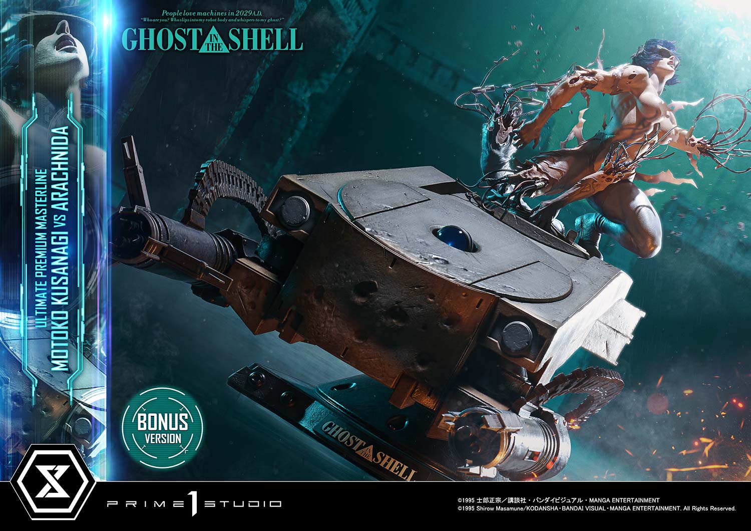 PRE-ORDER Prime 1 Statue - Ultimate Premium Masterline - GHOST IN THE SHELL - Motoko Kusanagi VS Arachnida 1/4