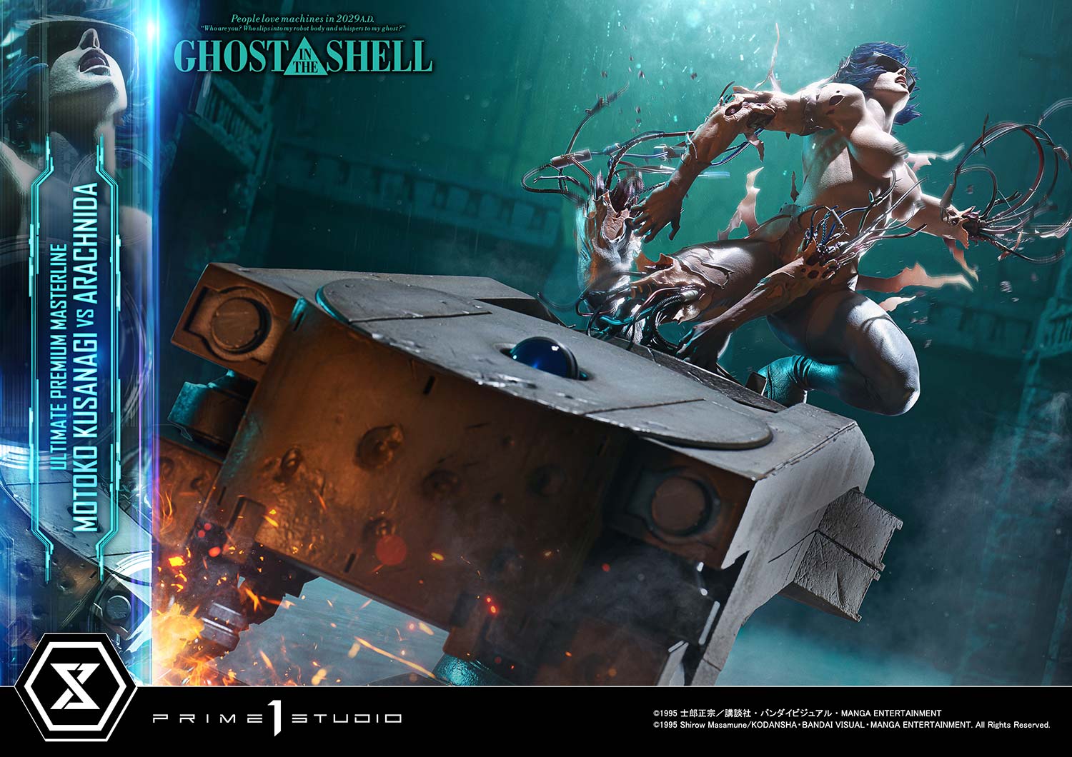 PRE-ORDER Prime 1 Statue - Ultimate Premium Masterline - GHOST IN THE SHELL - Motoko Kusanagi VS Arachnida 1/4