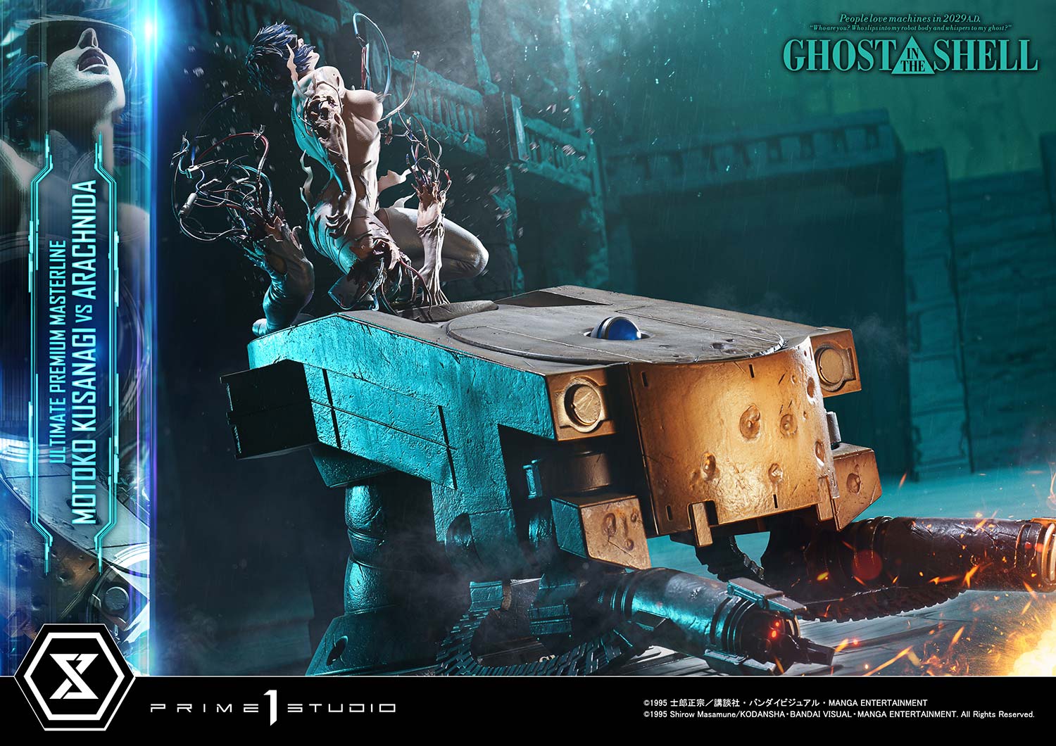 PRE-ORDER Prime 1 Statue - Ultimate Premium Masterline - GHOST IN THE SHELL - Motoko Kusanagi VS Arachnida 1/4