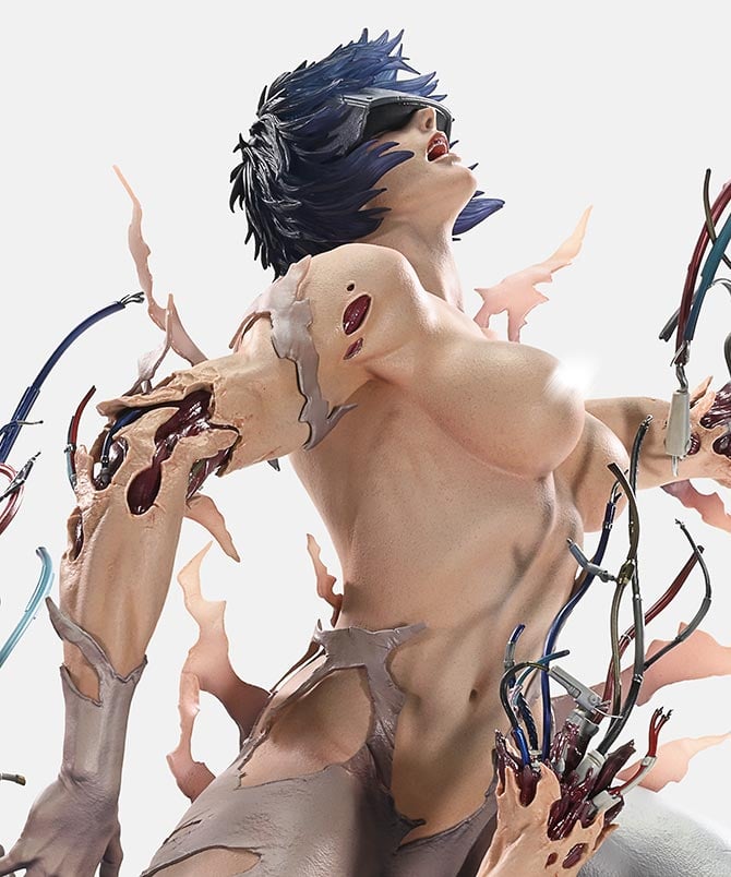 PRE-ORDER Prime 1 Statue - Ultimate Premium Masterline - GHOST IN THE SHELL - Motoko Kusanagi VS Arachnida 1/4