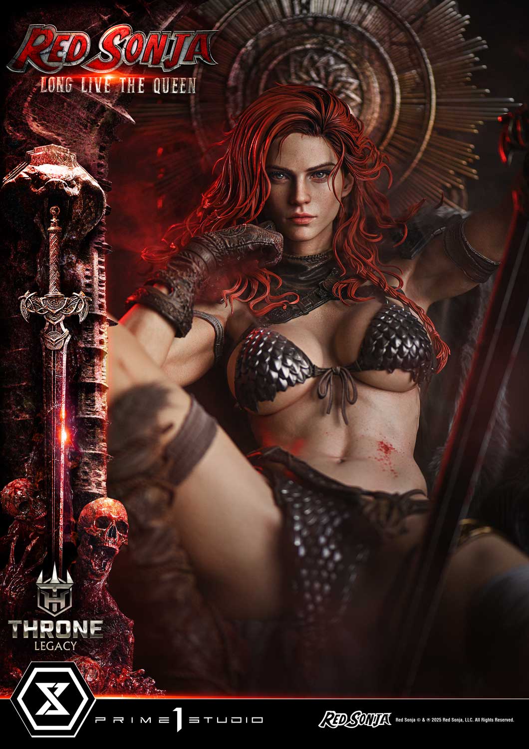 PRE-ORDER Prime 1 Statue - Throne Legacy - Red Sonja - Red Sonja: Long Live the Queen 1/3