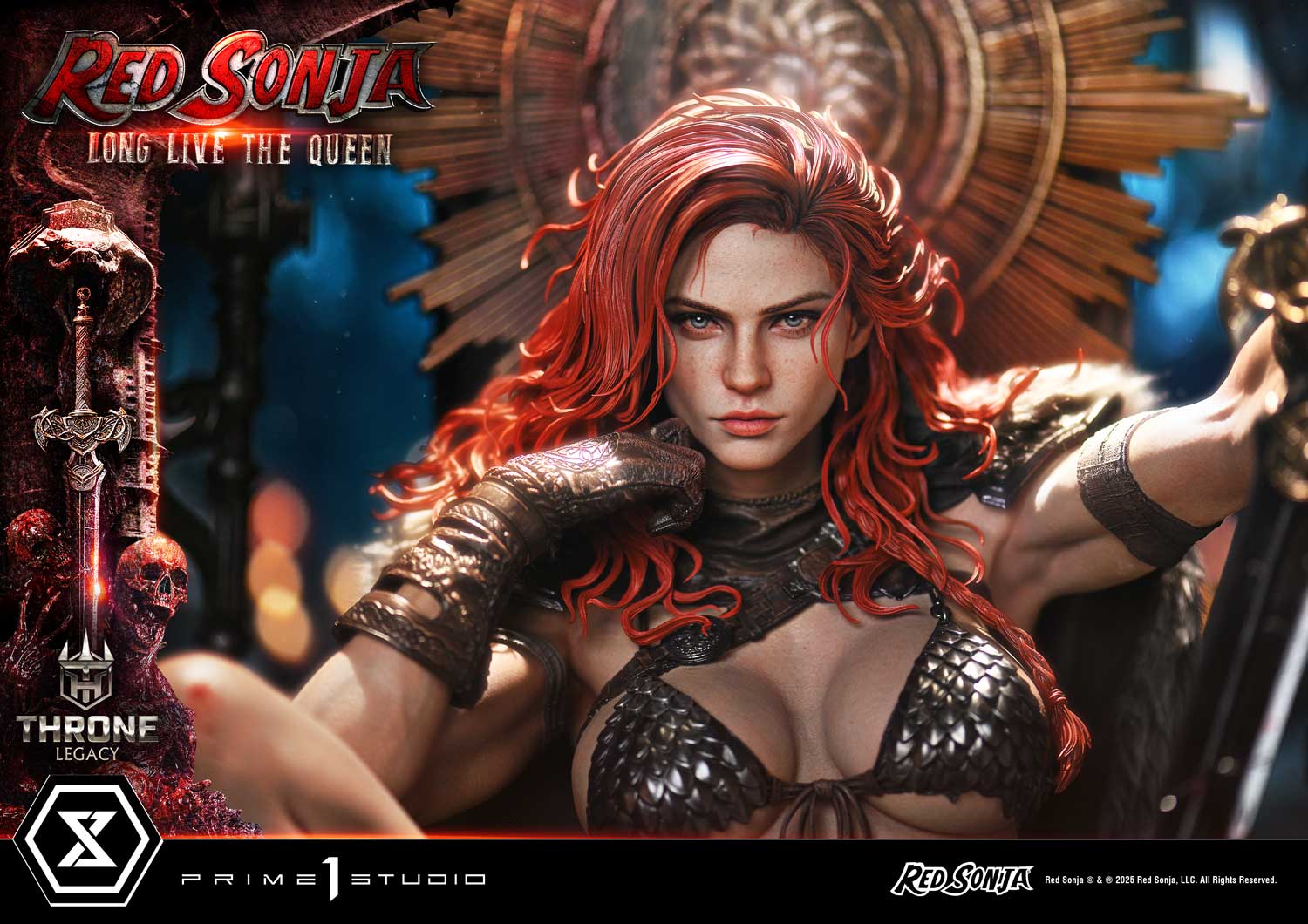 PRE-ORDER Prime 1 Statue - Throne Legacy - Red Sonja - Red Sonja: Long Live the Queen 1/3