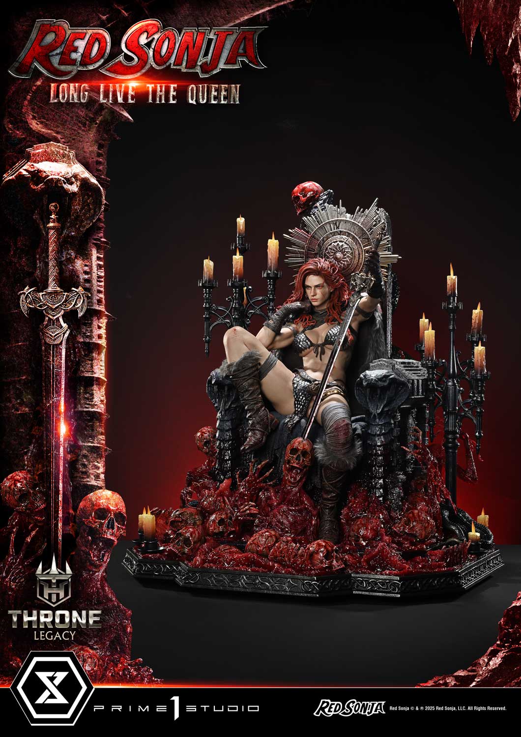 PRE-ORDER Prime 1 Statue - Throne Legacy - Red Sonja - Red Sonja: Long Live the Queen 1/3