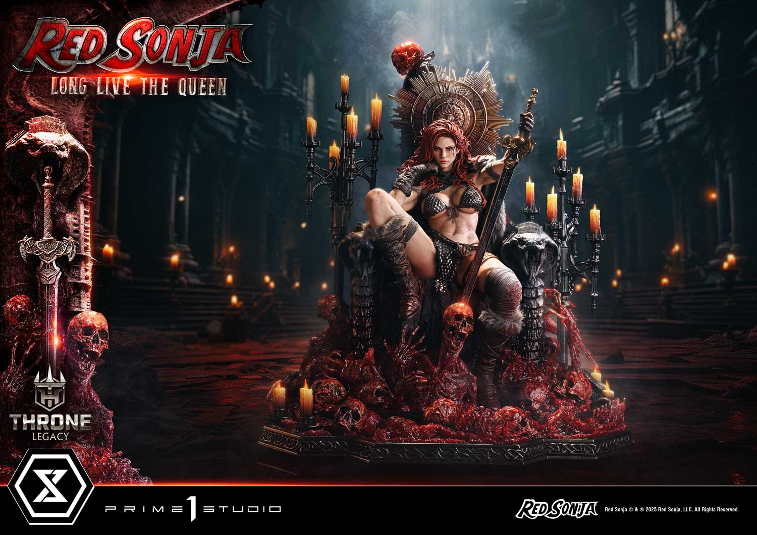 PRE-ORDER Prime 1 Statue - Throne Legacy - Red Sonja - Red Sonja: Long Live the Queen Bonus Version 1/3