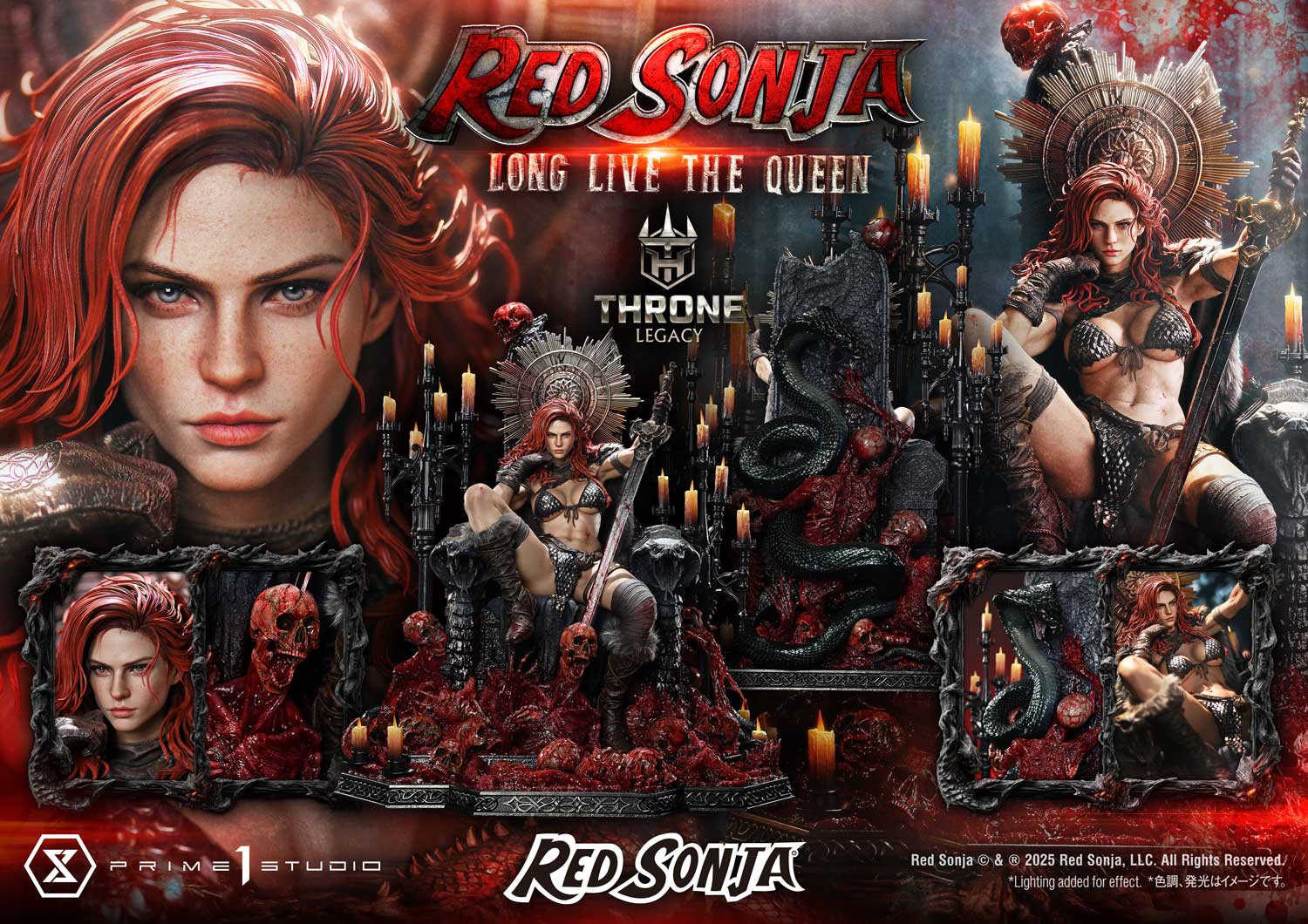 PRE-ORDER Prime 1 Statue - Throne Legacy - Red Sonja - Red Sonja: Long Live the Queen Bonus Version 1/3