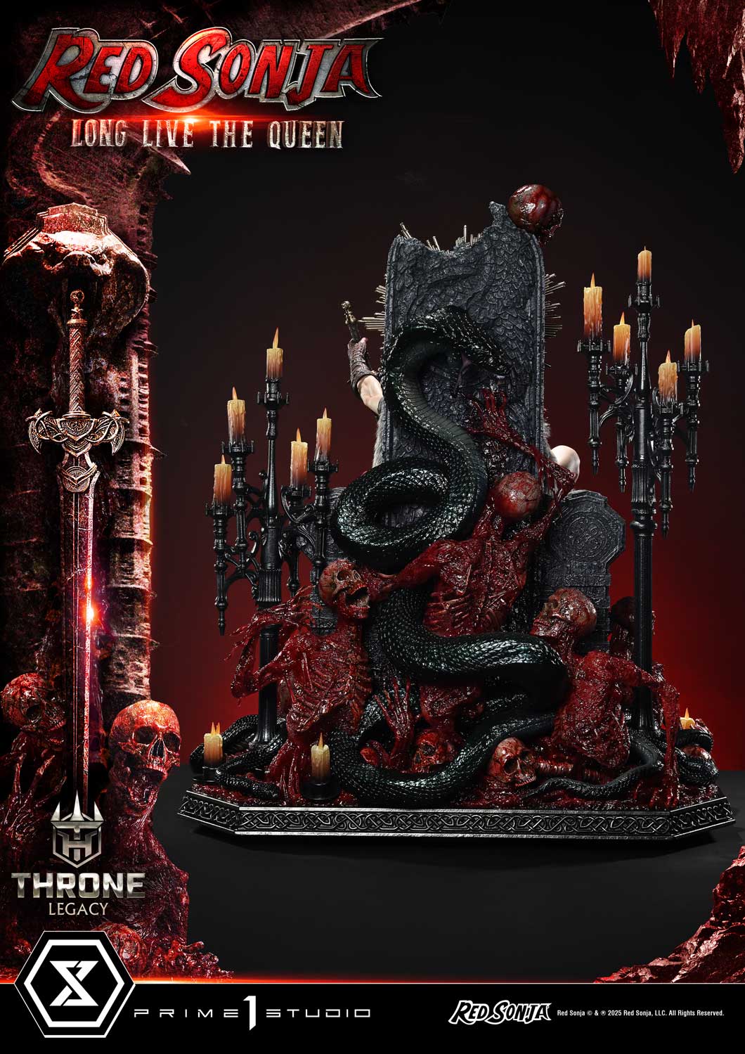 PRE-ORDER Prime 1 Statue - Throne Legacy - Red Sonja - Red Sonja: Long Live the Queen Bonus Version 1/3