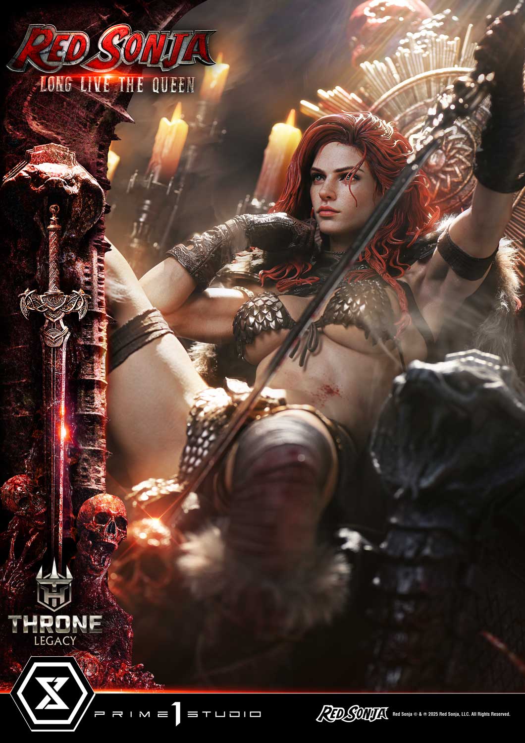 PRE-ORDER Prime 1 Statue - Throne Legacy - Red Sonja - Red Sonja: Long Live the Queen Bonus Version 1/3
