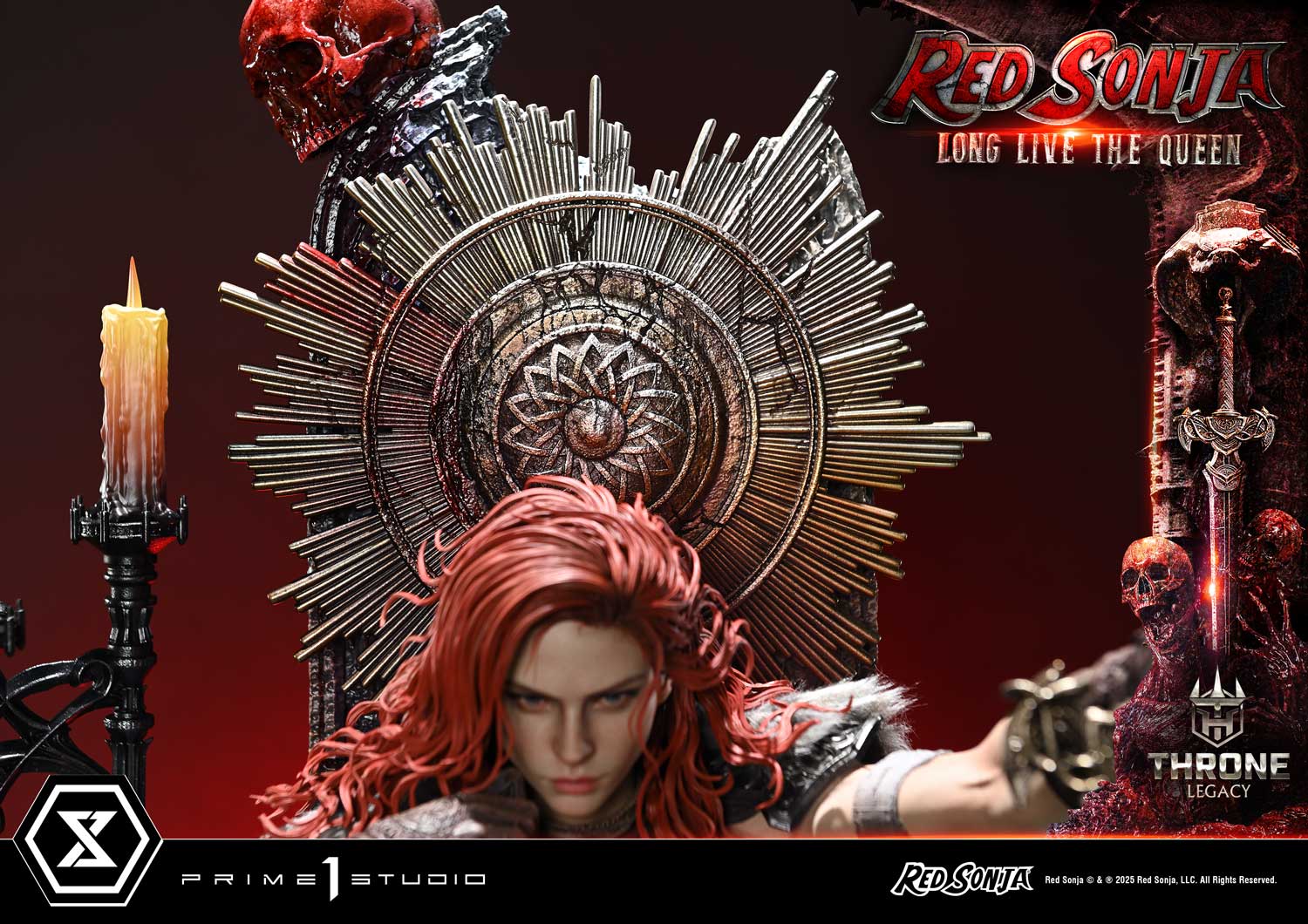 PRE-ORDER Prime 1 Statue - Throne Legacy - Red Sonja - Red Sonja: Long Live the Queen Bonus Version 1/3
