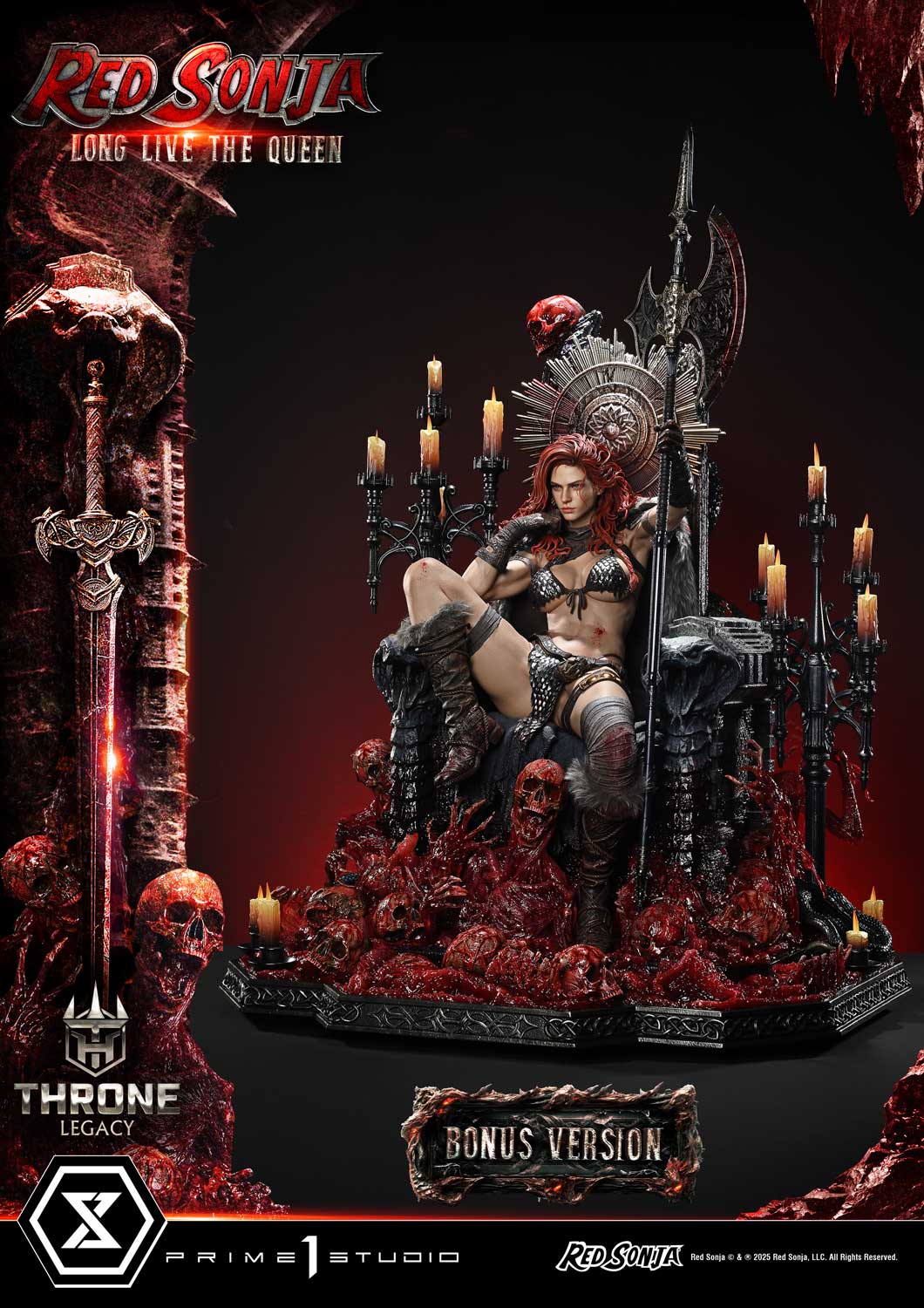 PRE-ORDER Prime 1 Statue - Throne Legacy - Red Sonja - Red Sonja: Long Live the Queen Bonus Version 1/3
