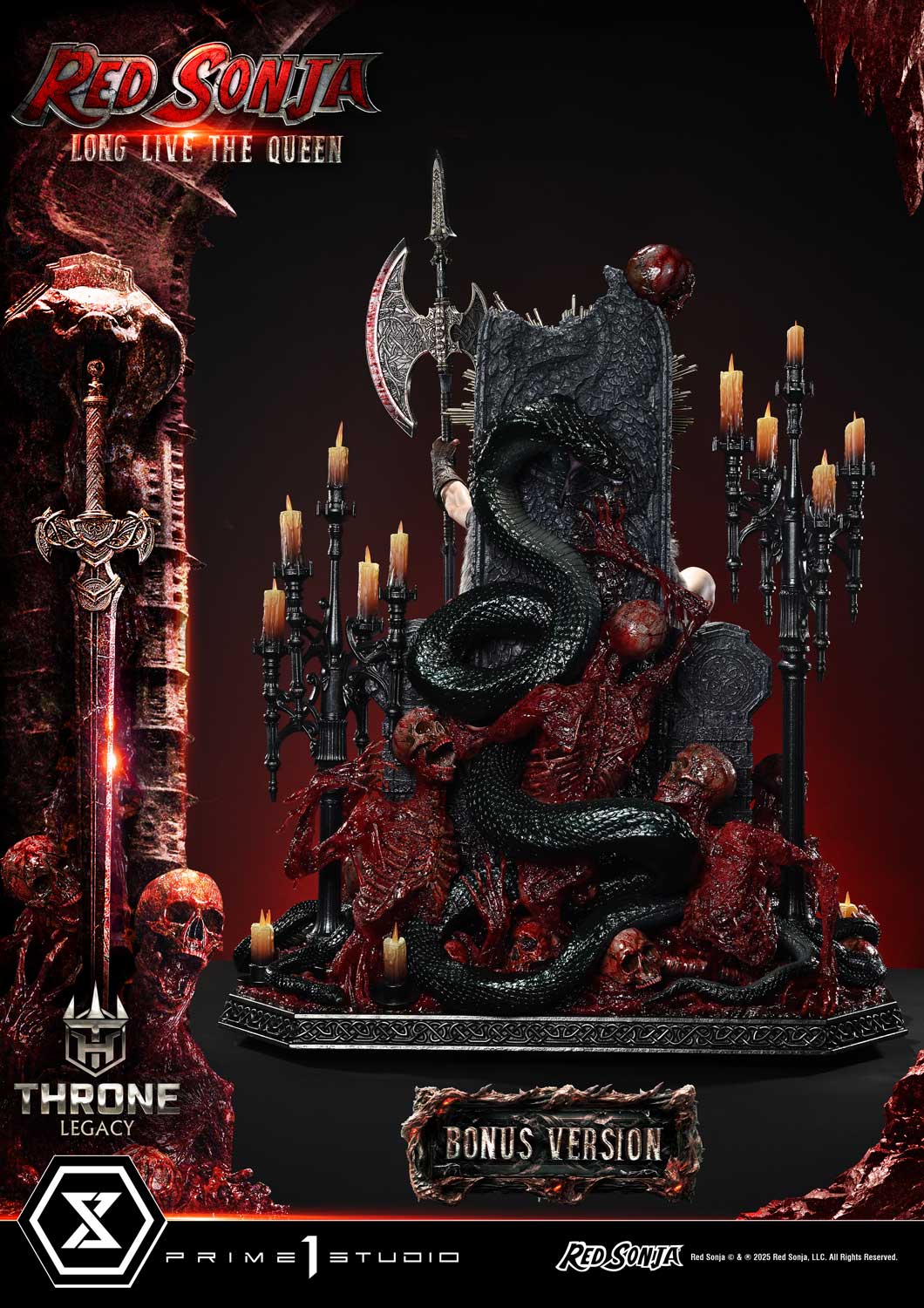 PRE-ORDER Prime 1 Statue - Throne Legacy - Red Sonja - Red Sonja: Long Live the Queen Bonus Version 1/3