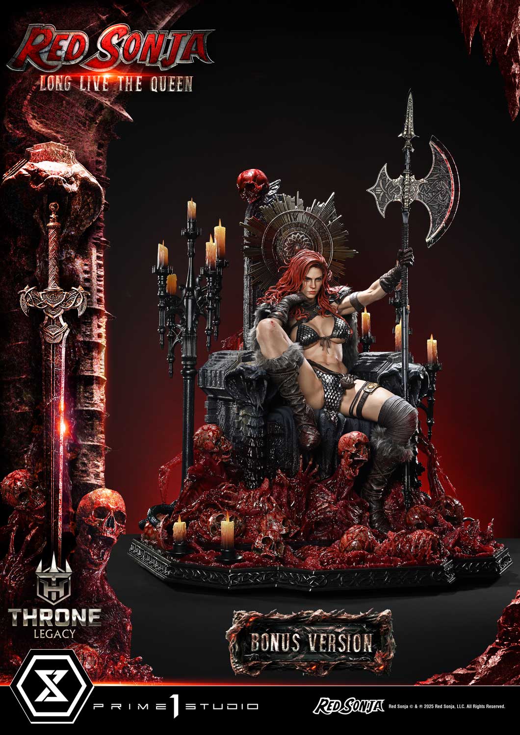 PRE-ORDER Prime 1 Statue - Throne Legacy - Red Sonja - Red Sonja: Long Live the Queen Bonus Version 1/3