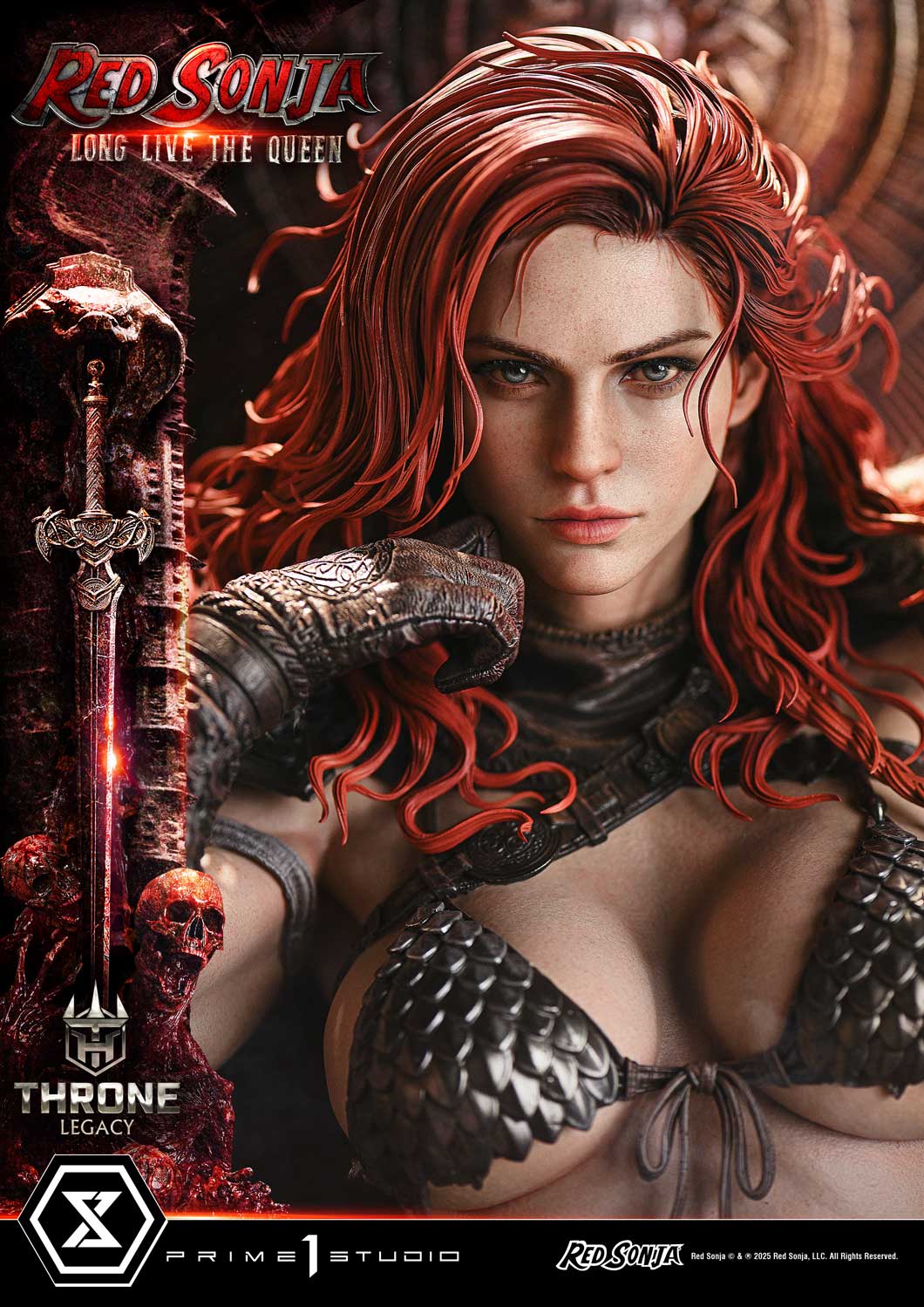 PRE-ORDER Prime 1 Statue - Throne Legacy - Red Sonja - Red Sonja: Long Live the Queen Bonus Version 1/3