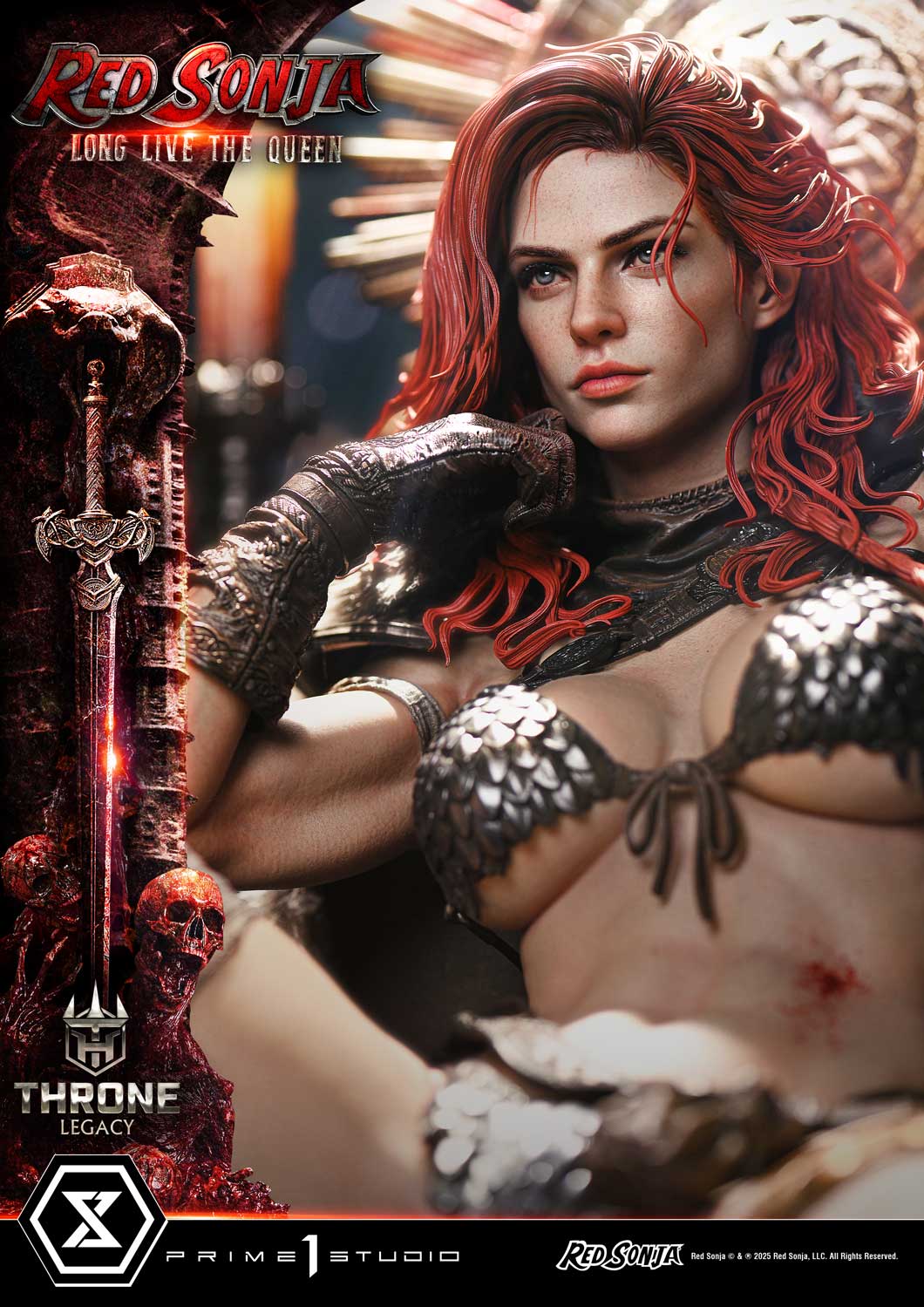 PRE-ORDER Prime 1 Statue - Throne Legacy - Red Sonja - Red Sonja: Long Live the Queen Bonus Version 1/3