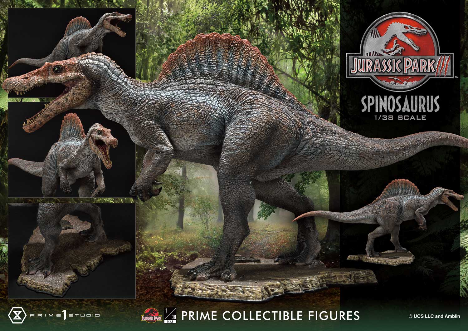 PRE-ORDER Prime 1 Studio - Prime Collectible Figures - Jurassic Park III - Spinosaurus 1/38