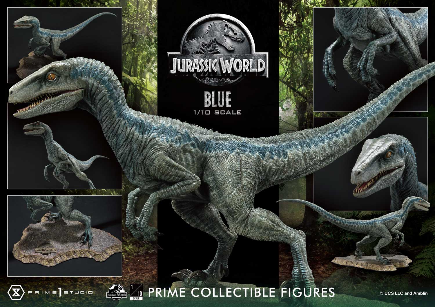 PRE-ORDER Prime 1 Studio - Prime Collectible Figures - Jurassic World - Blue 1/38