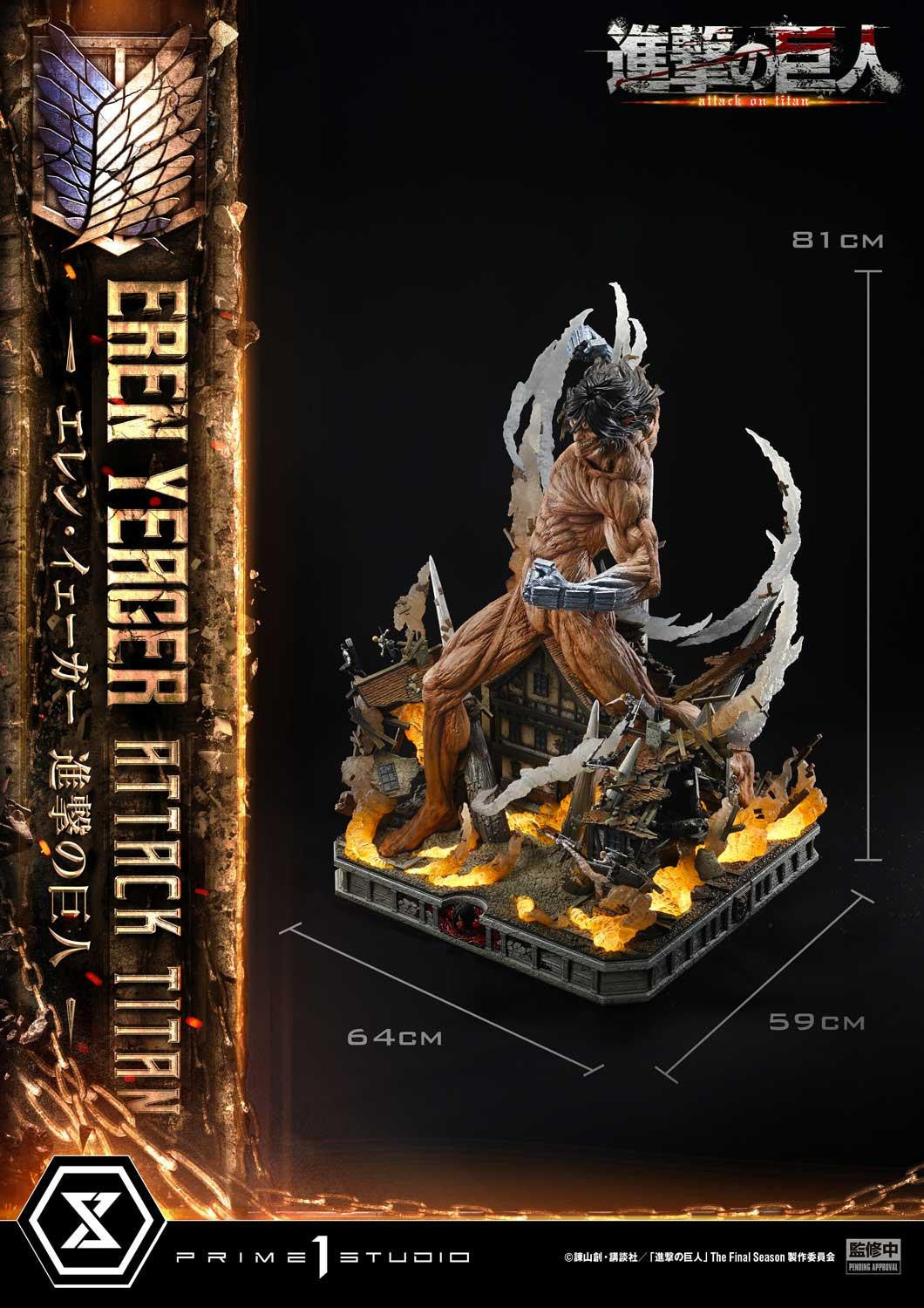 PRE-ORDER Prime 1 Studio - Ultimate Diorama Masterline - Attack on Titan - Eren Yeager: Attack Titan