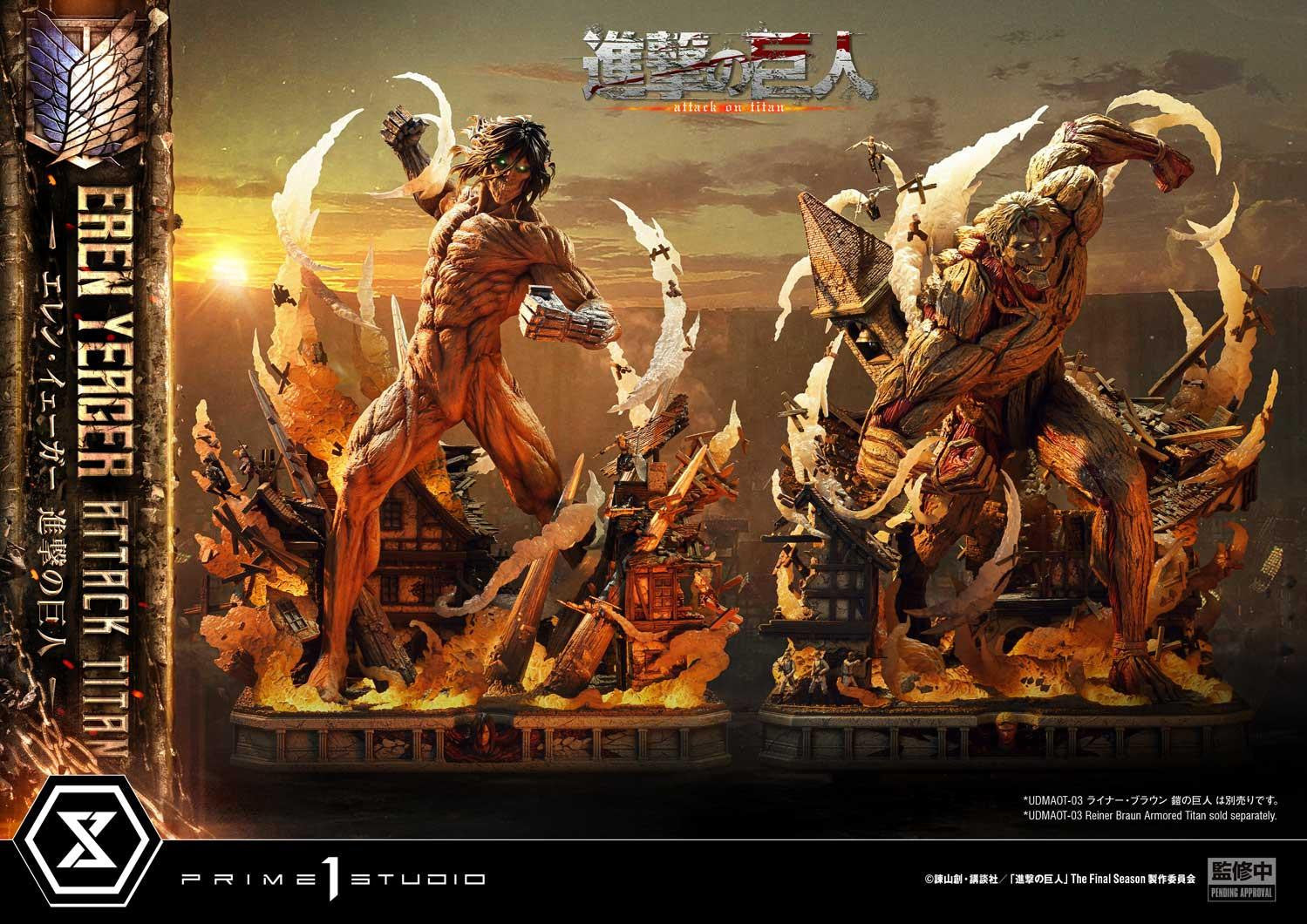 PRE-ORDER Prime 1 Studio - Ultimate Diorama Masterline - Attack on Titan - Eren Yeager: Attack Titan
