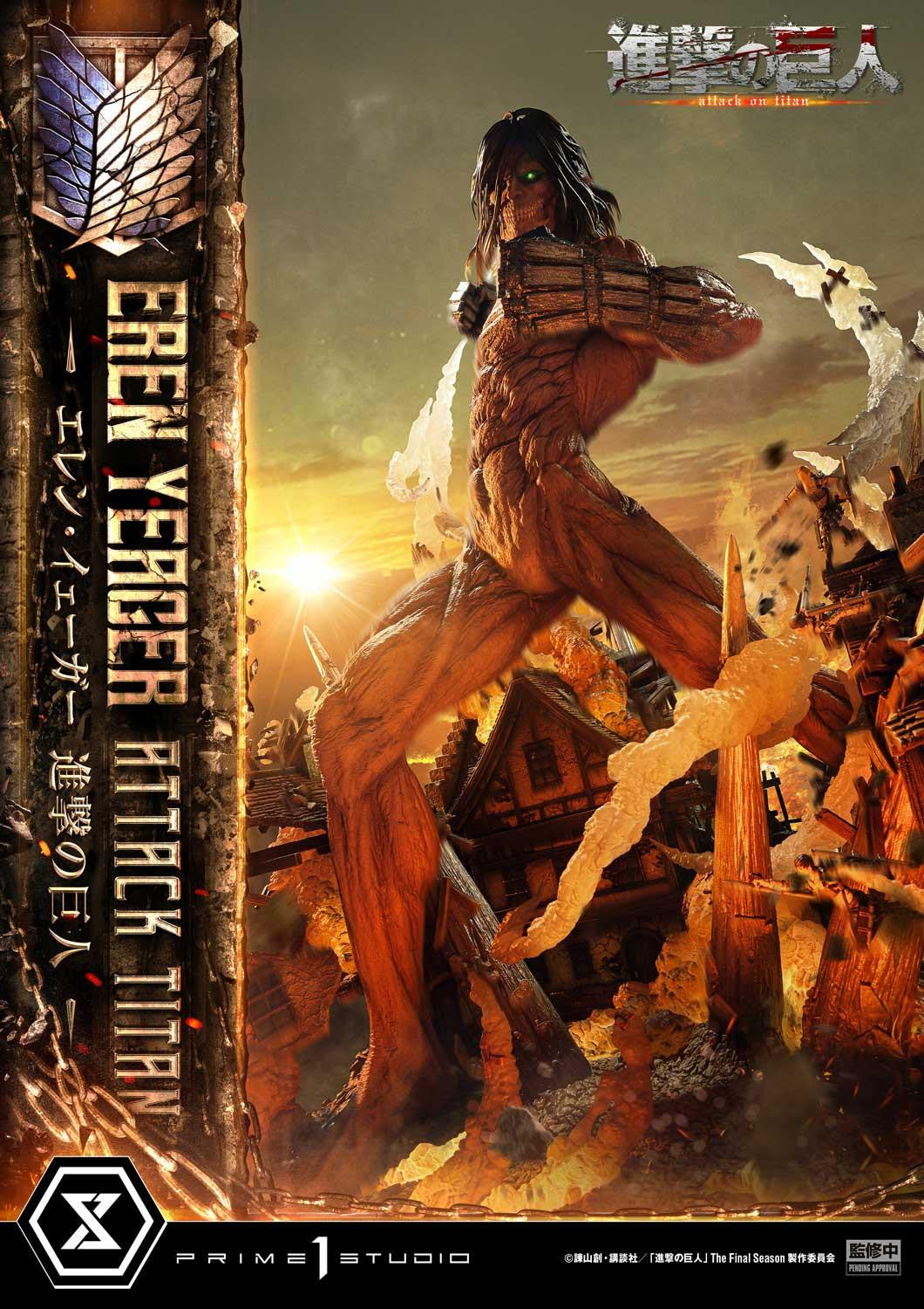 PRE-ORDER Prime 1 Studio - Ultimate Diorama Masterline - Attack on Titan - Eren Yeager: Attack Titan